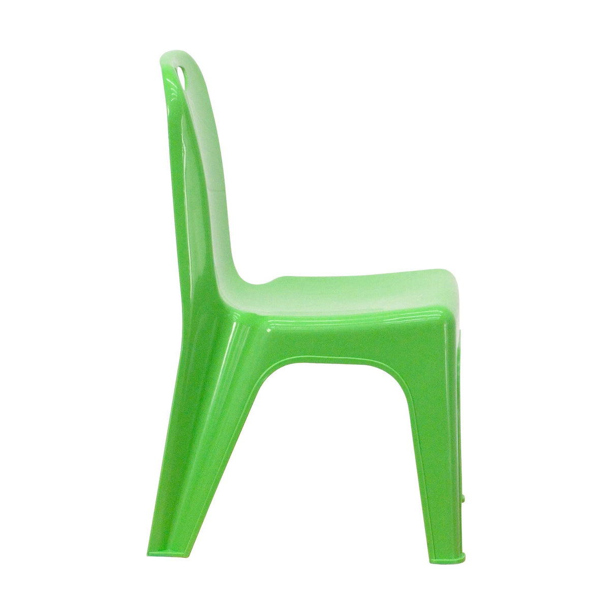 Green Plastic Stackable School Chair with Carrying Handle N47601