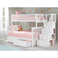 Twin over Full Bunk Bed with 2 Drawers in White S9079