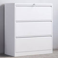 White Metal Lateral File Cabinet with Lock L552506