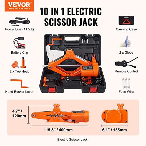 3 Tons 12V Electric Scissor Jack with Remote Control E923