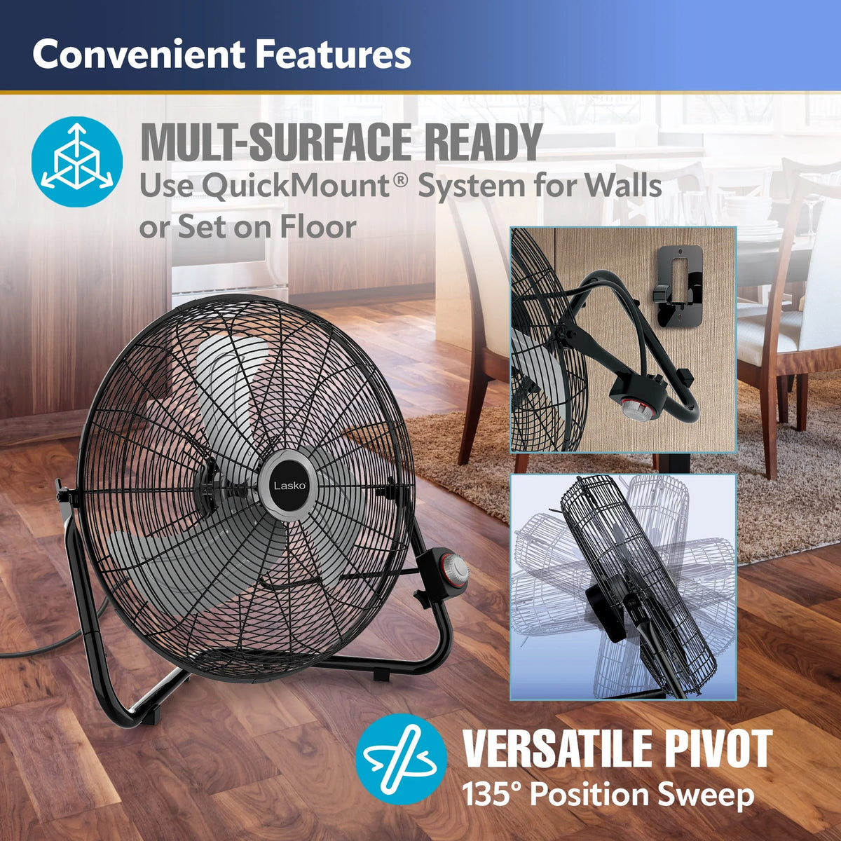 20 High Velocity Floor Fan L6707