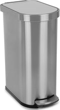 50 Liter / 13.2 Gallon Smudge Resistant Stainless Steel Trash Can with Foot Pedal V7088