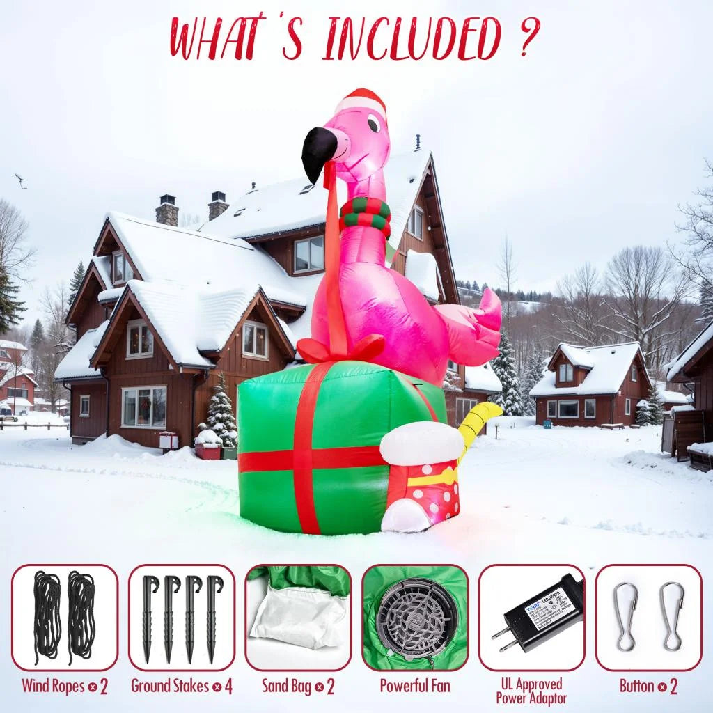 6FT Inflatable Flamingo with Built-in Light G91443