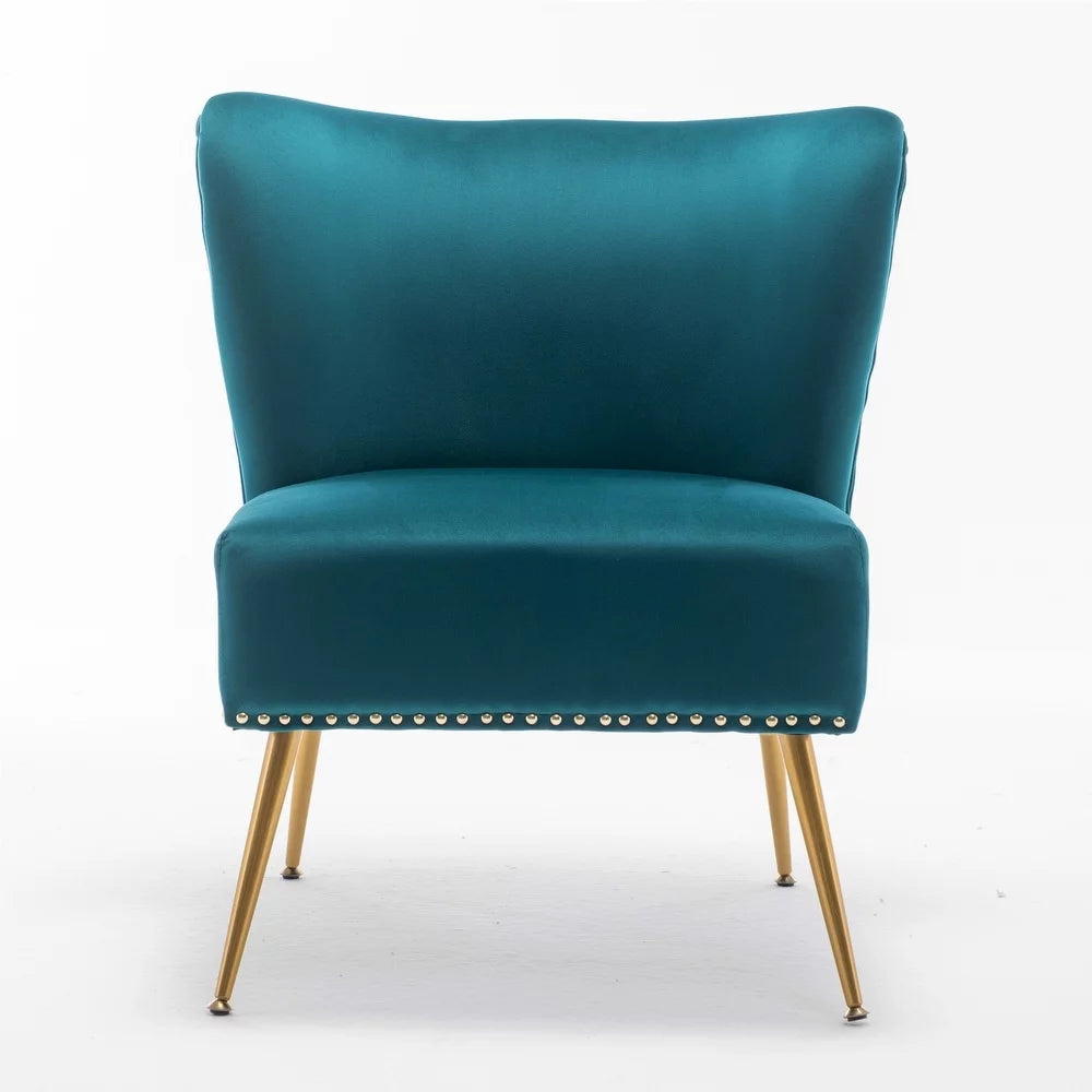 Velvet Armless Accent Chair J5626