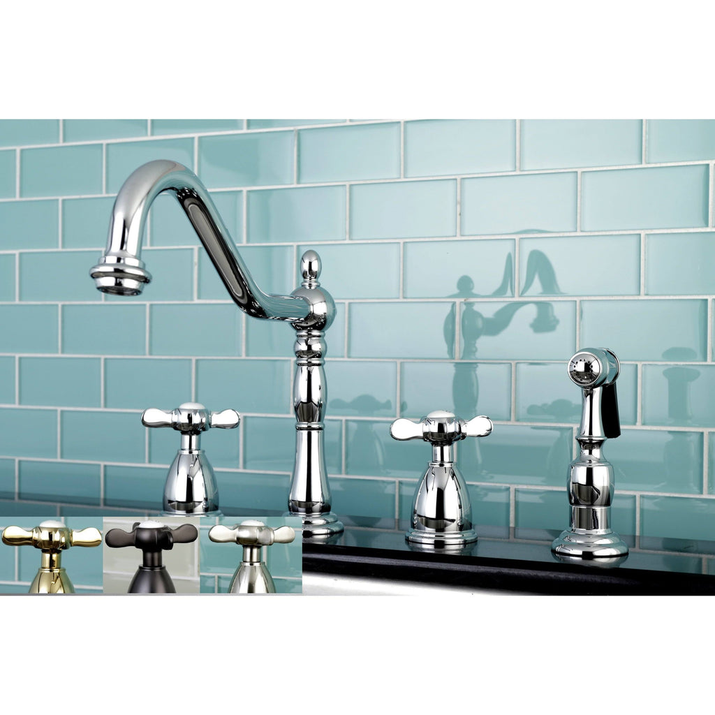 Silver Kitchen Faucet with Side Sprayer P464
