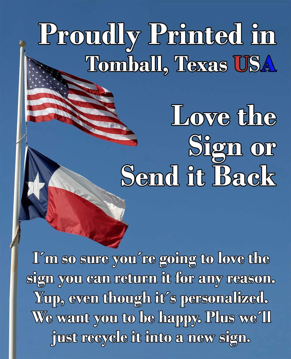 Metal Sign 12" x 18" F949