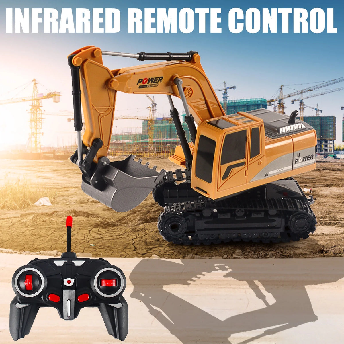 Mini Rc Excavator 1:24 Alloy Plastic Engineering Car Toys L1384