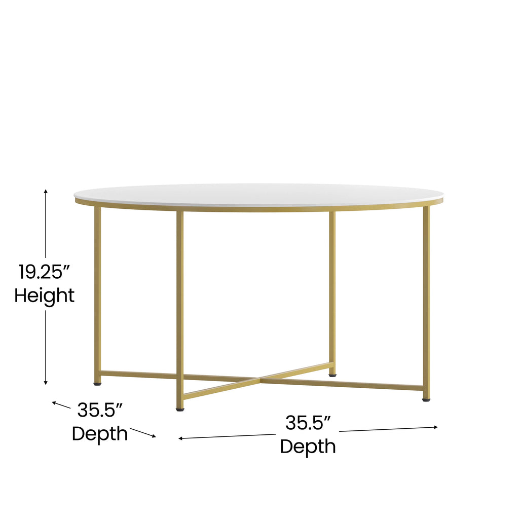 White Laminate 3 Piece Coffee and End Table Set F28583