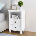 White 2 Drawer Bedside Table J61700