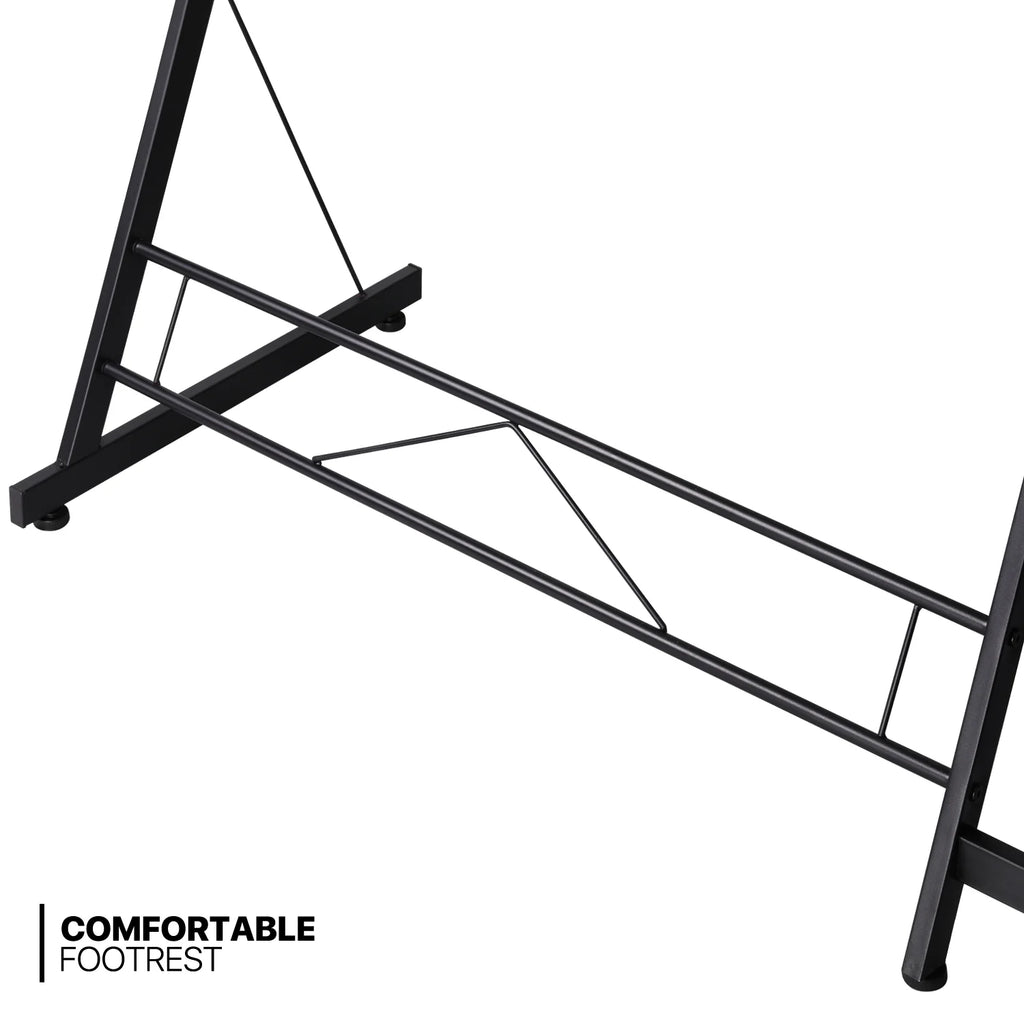 White L Shaped Computer Desk & Chair Set with Monitor Stand X9363
