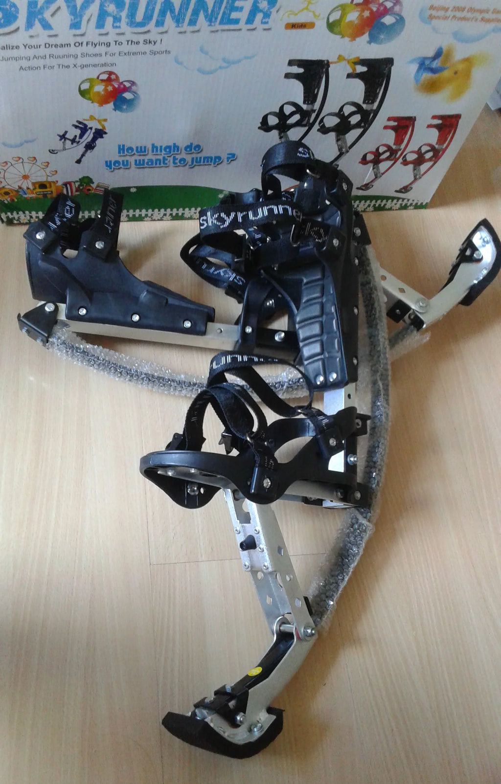 Black Kangaroo Shoes Jumping Stilts J449