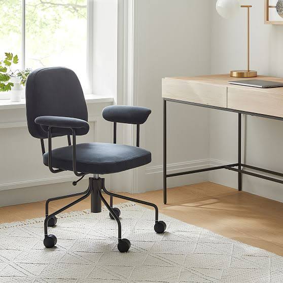 Yarn Dyed Linen Weave Office Chair G21165