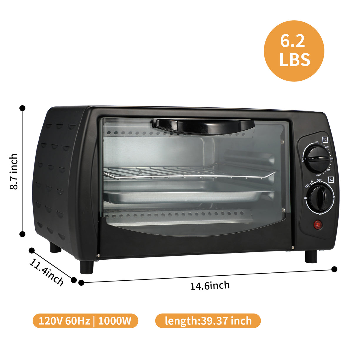 Stainless Steel Air Fryer Toaster 9 L 4-Slice F796687