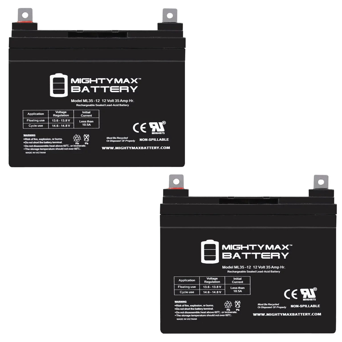 12V 35AH U1 Deep Cycle AGM Solar Battery Z15944