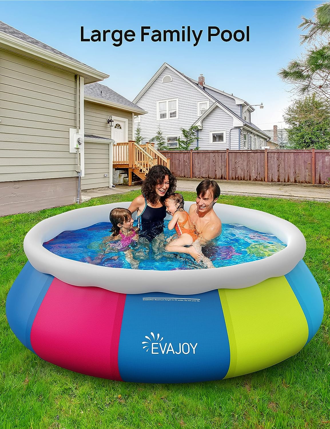 10ft × 30in Inflatable Swimming Pool with Pool Cover C96510