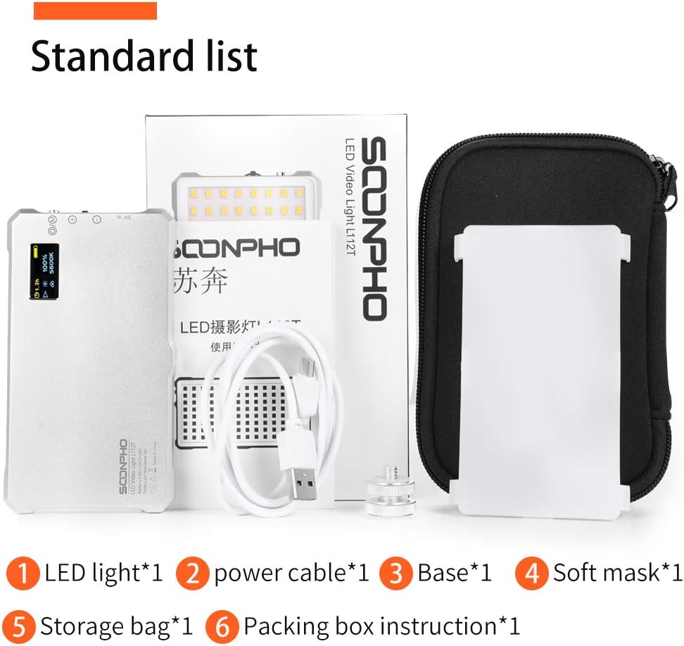 Portable LED Video Light with Rechargeable Battery K427314
