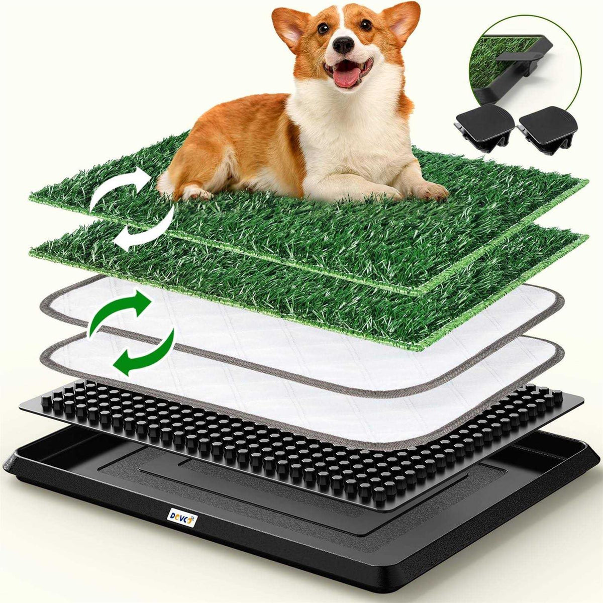 Super Absorbent Dog Grass Pad with Tray L89727