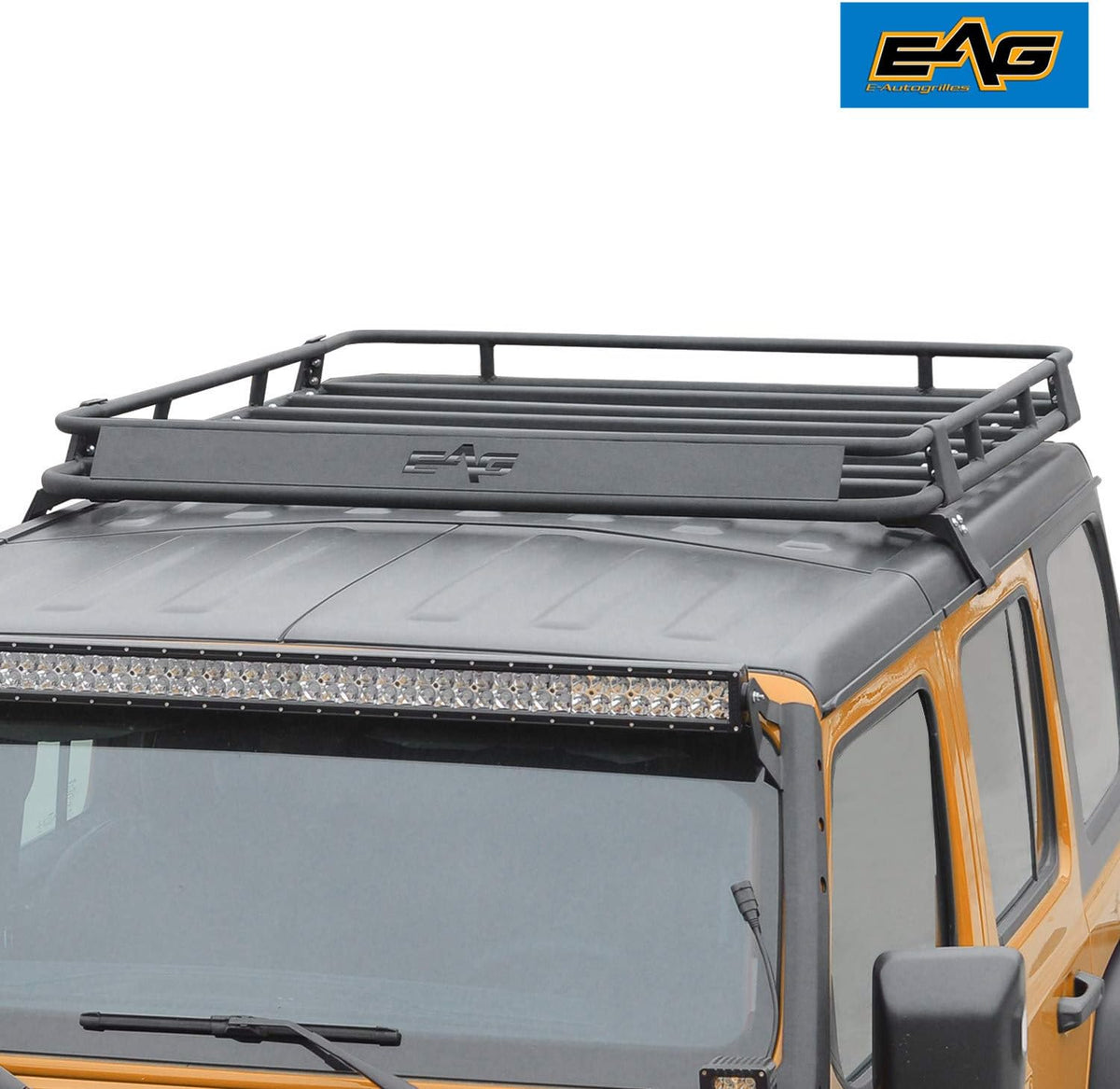 Black Steel Roof Cargo Basket Rack U523065