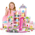 Doll House with Lights, 3 Dolls, 4 Floors A11472