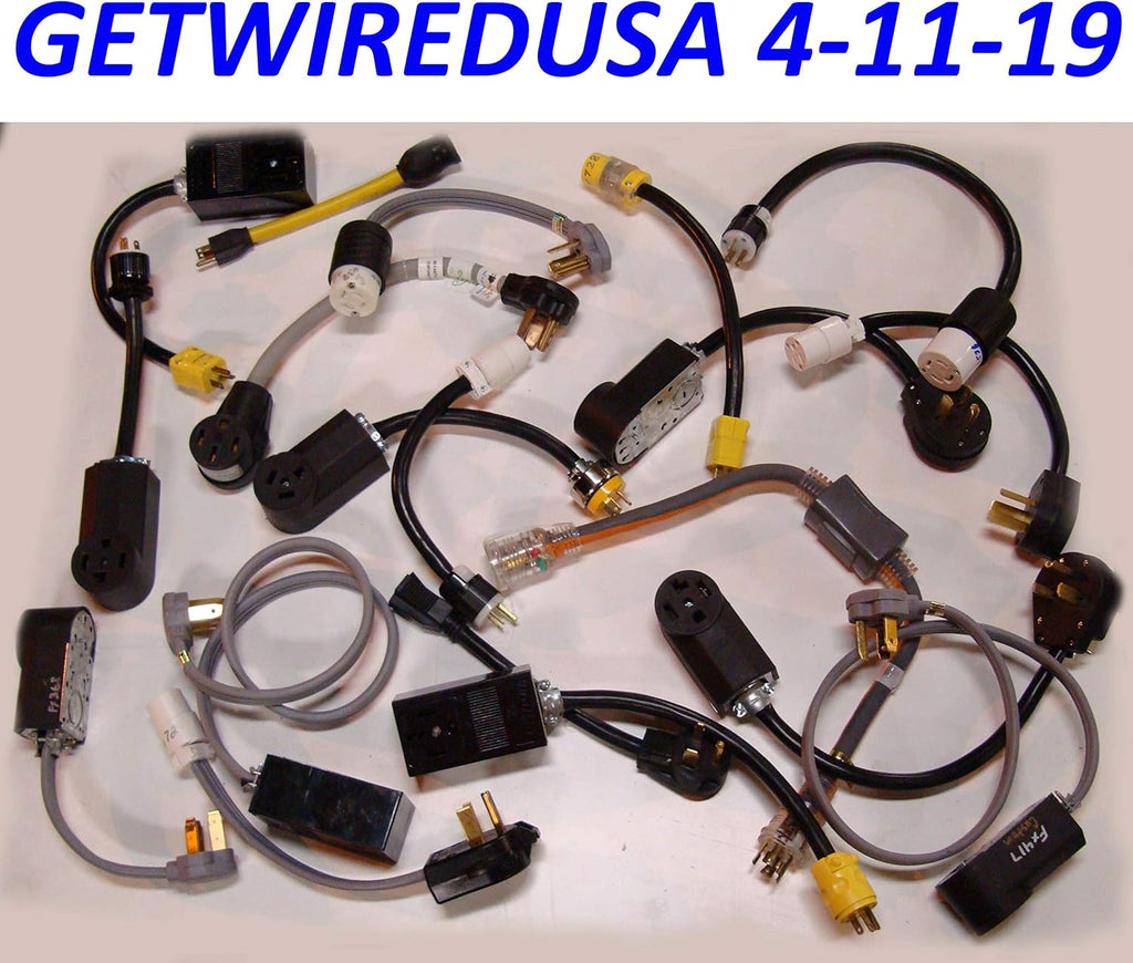 10-50P 3-Pin Male 220/250V 50A Plug To 14-50R Female 4-Prong Receptacle Adapter I578