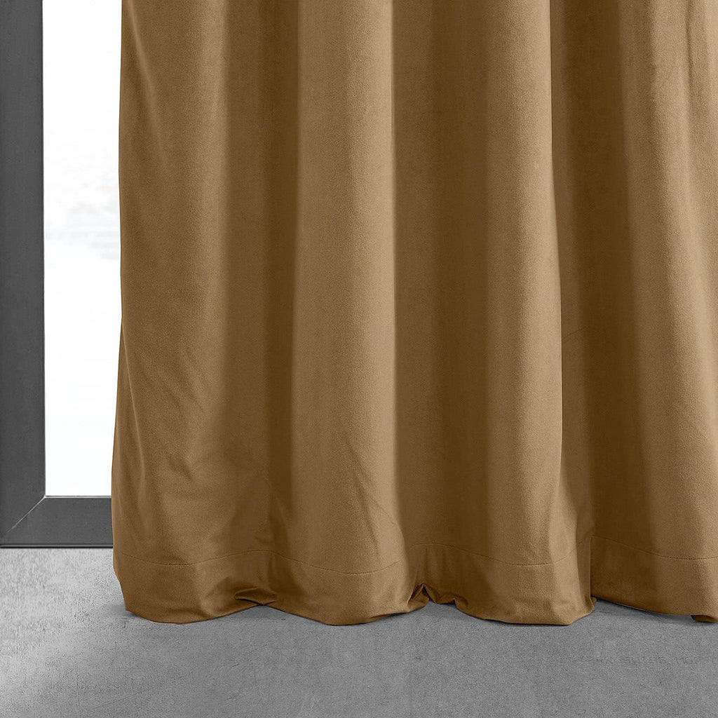 Amber Gold Blackout Velvet Curtains 50 X 96 K8322