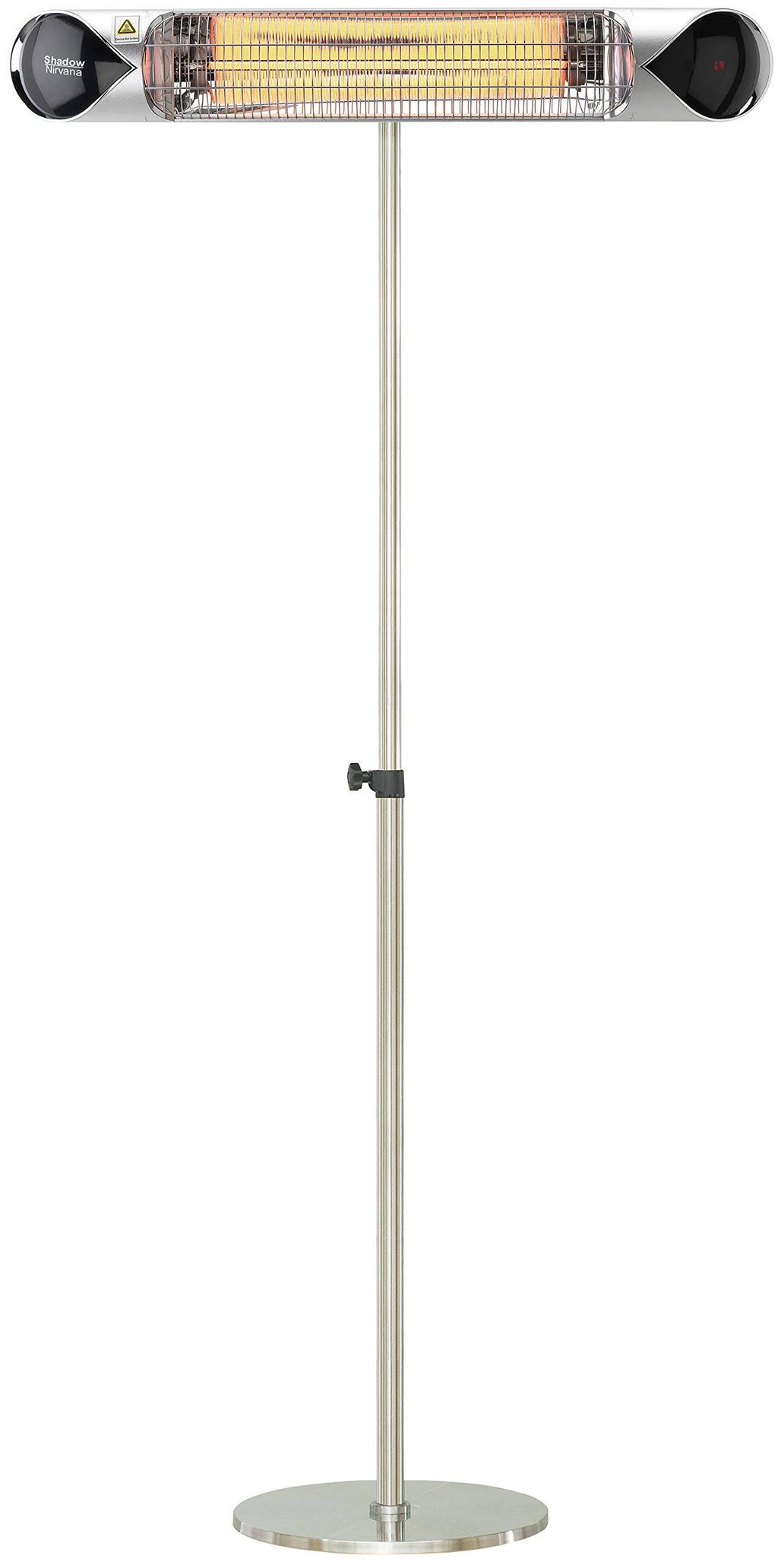 Electric Carbon Infrared Heat Lamp with Remote Control and Adjustable Pole Stand W257739