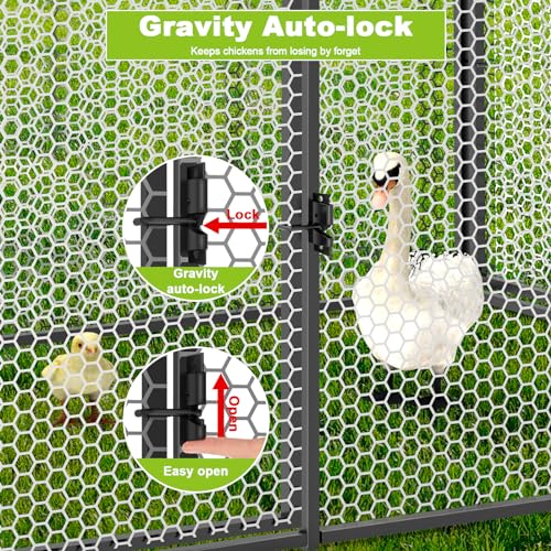 Large Chicken Run with Cover for Yard K113988