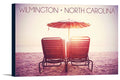Beach Chairs & Sunshine 18x12 Gallery Wrapped Stretched Canvas J76558