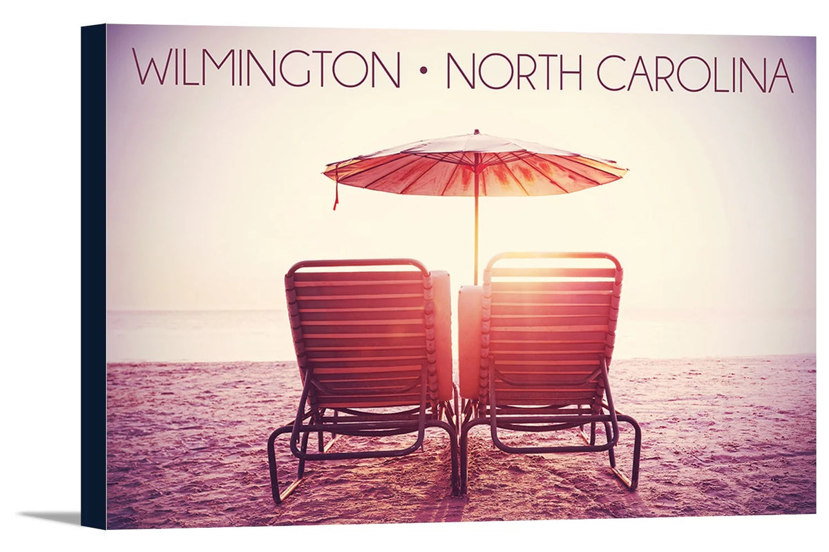 Beach Chairs & Sunshine 18x12 Gallery Wrapped Stretched Canvas J76558