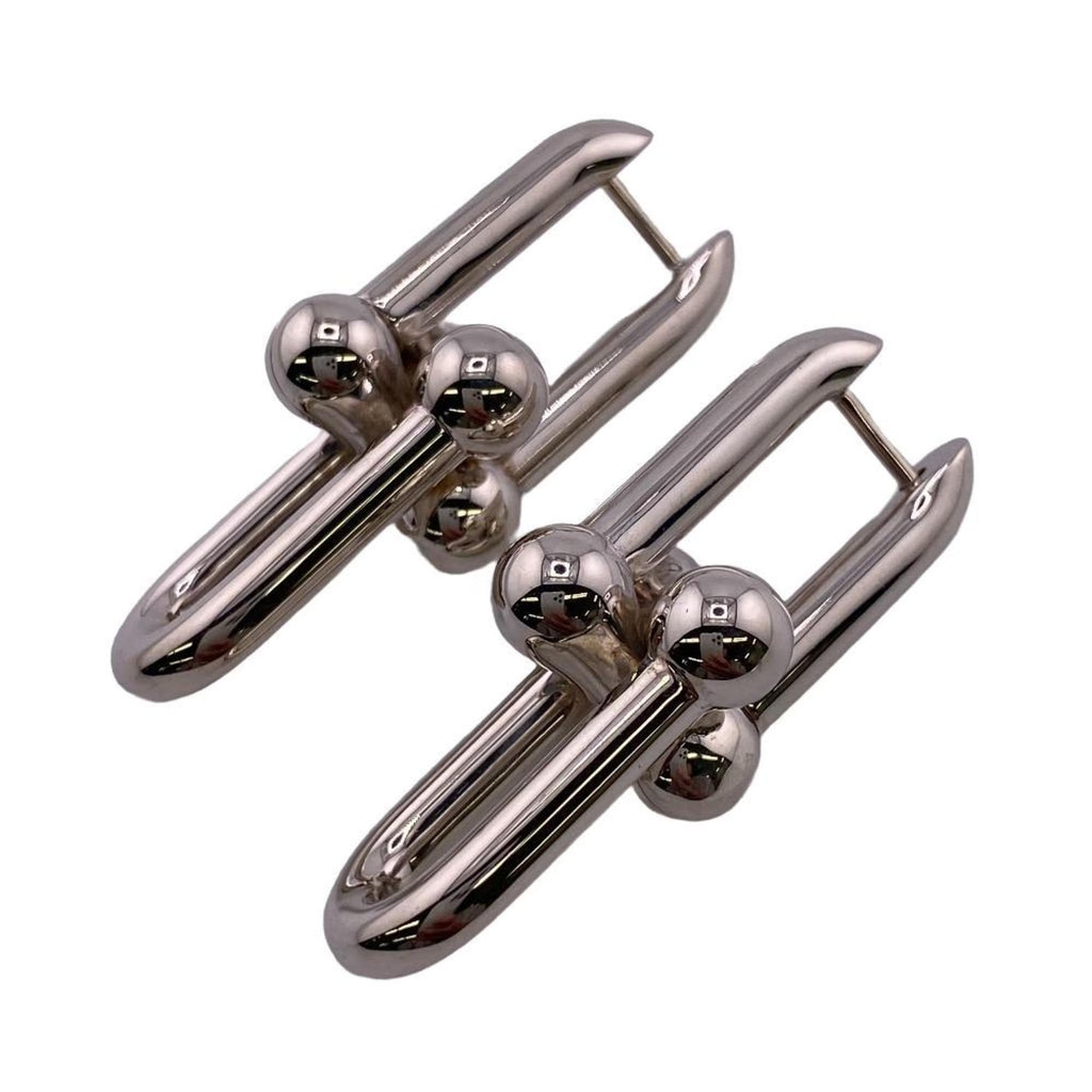 Tiffany Hardware Large Link Earrings Silver Q130