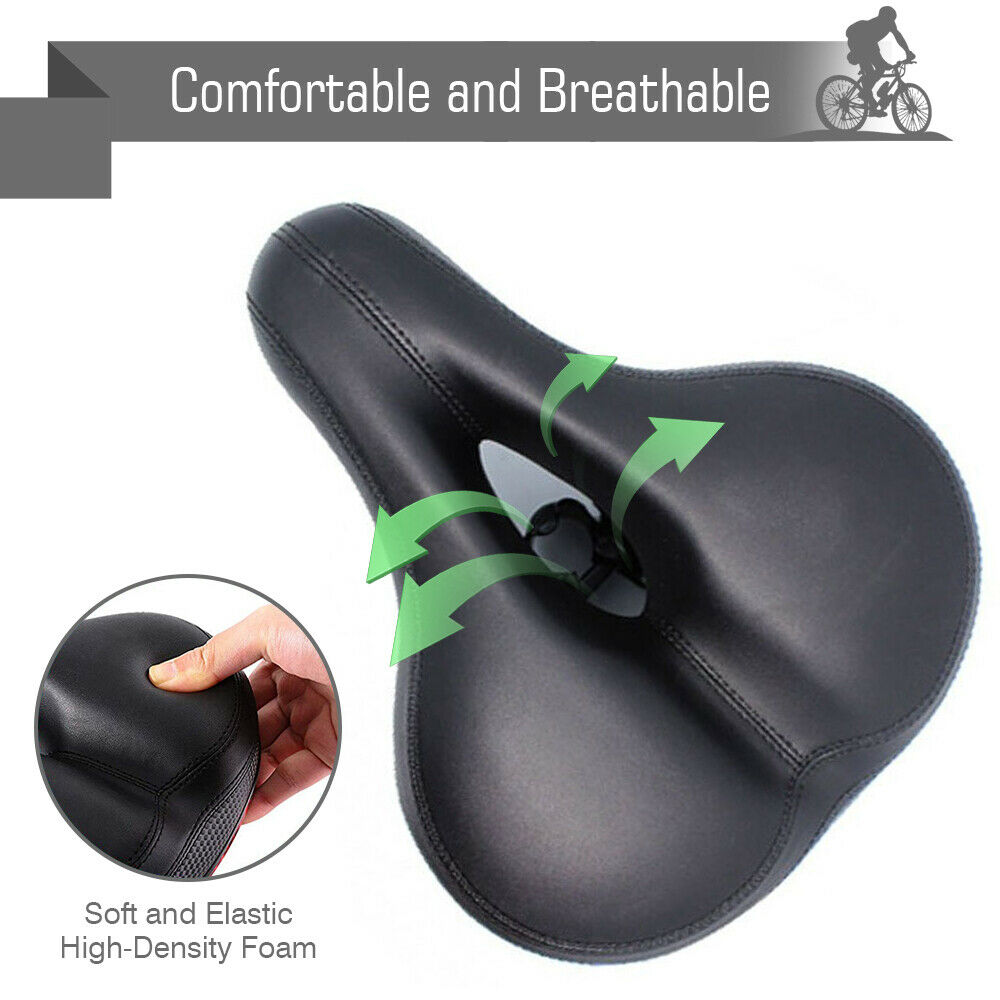 Black Water-Resistant Padded Bike Seat F240