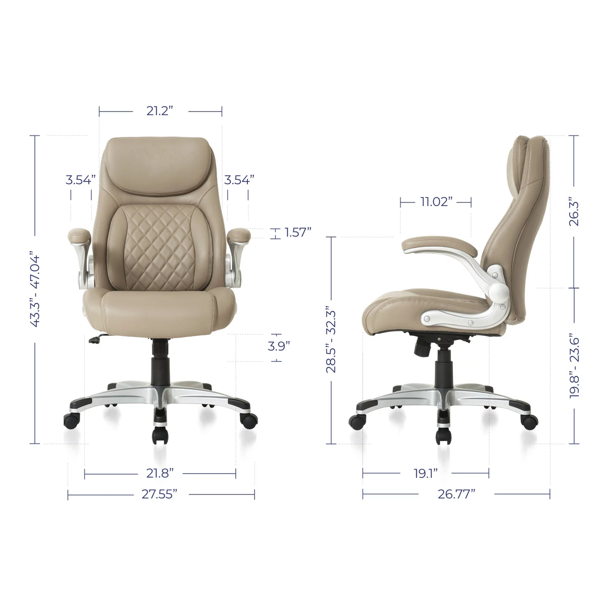Ergonomic PU Leather Office Chair Y587702