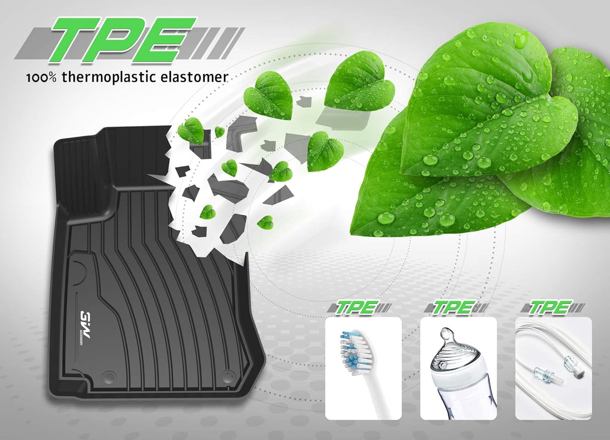 Black Pack of 2 Trunk Mat for Benz GLC O3651