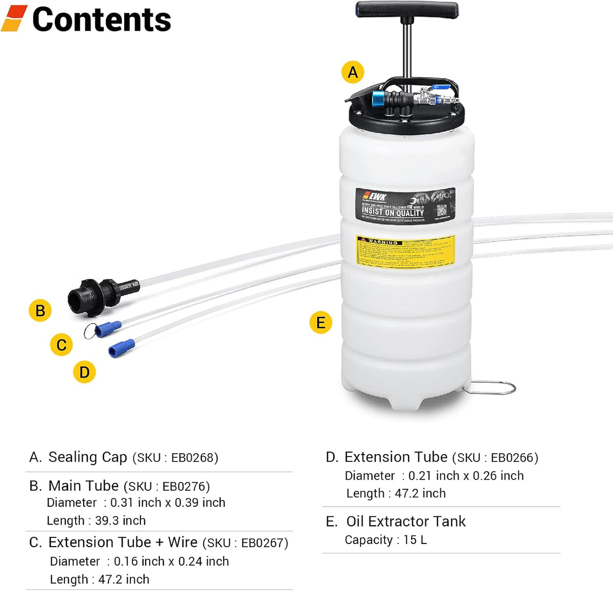 15L Pneumatic/Manual Oil Extractor Pump Q634