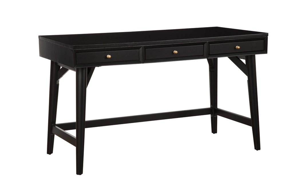 Black 3 Drawer Wood Desk S57232