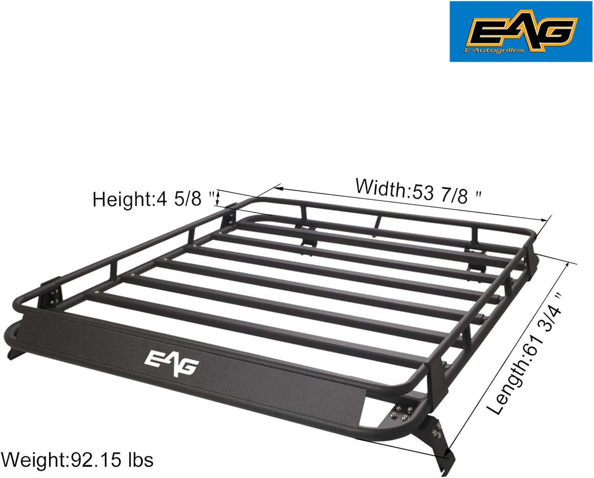 Black Steel Roof Cargo Basket Rack U523065