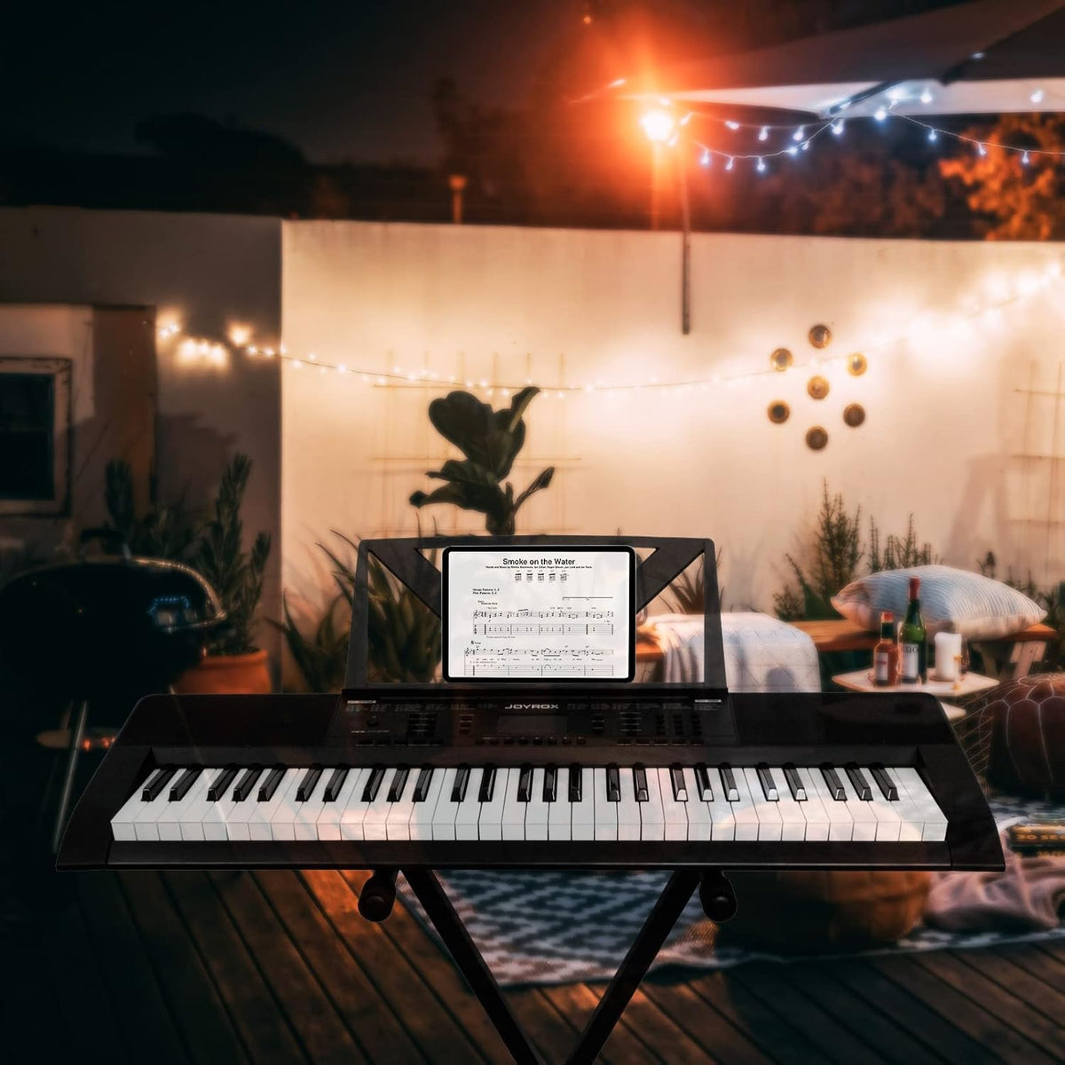 61 Key Keyboard Piano with Stand, Bench, Headphones, Speakers T204683