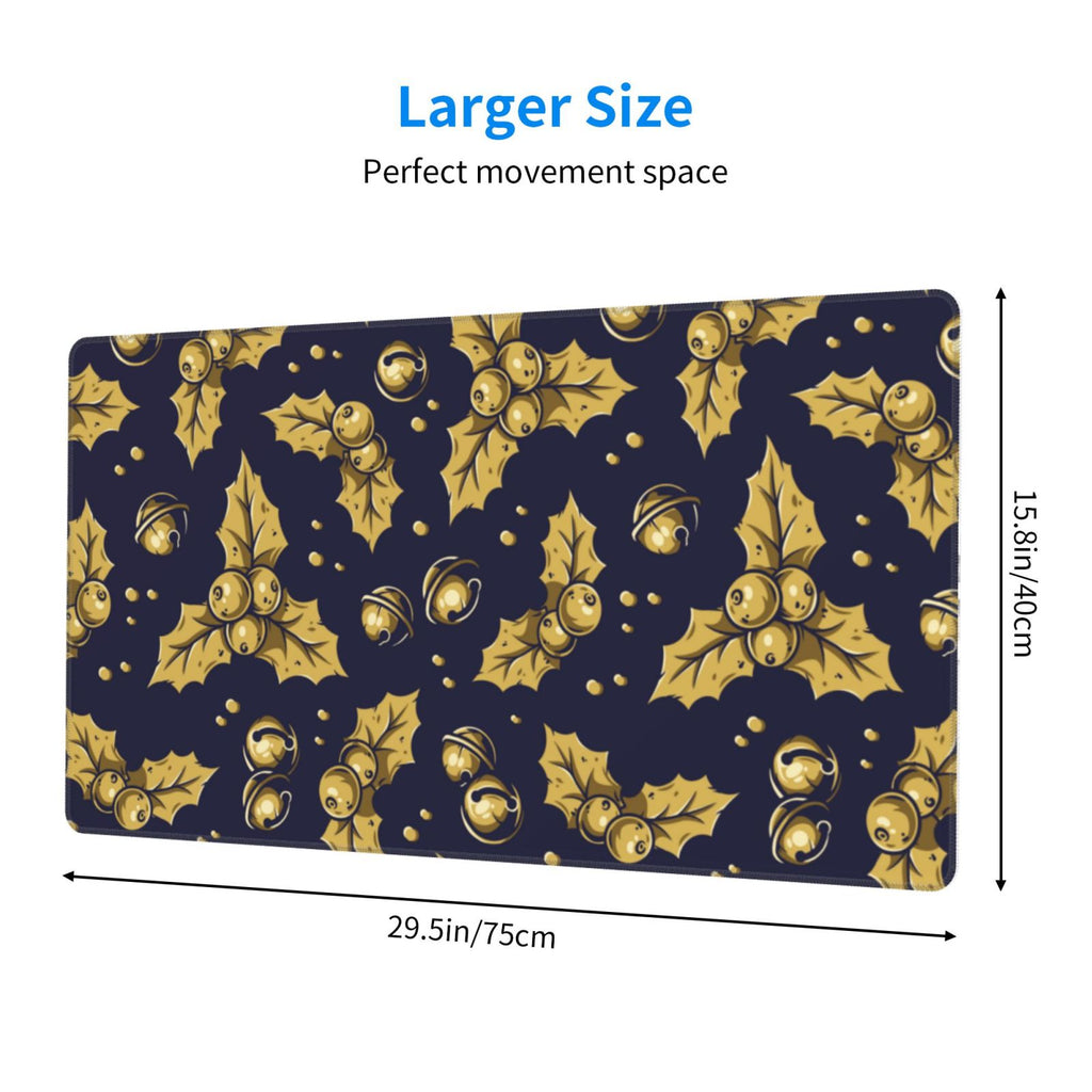 Yellow Bells Prints Non-Slip Gaming Mouse Pad, 15.8"x29.5" K37296