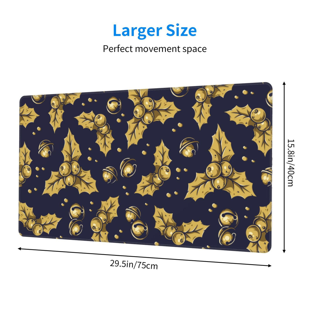 Yellow Bells Prints Non-Slip Gaming Mouse Pad, 15.8"x29.5" K37296