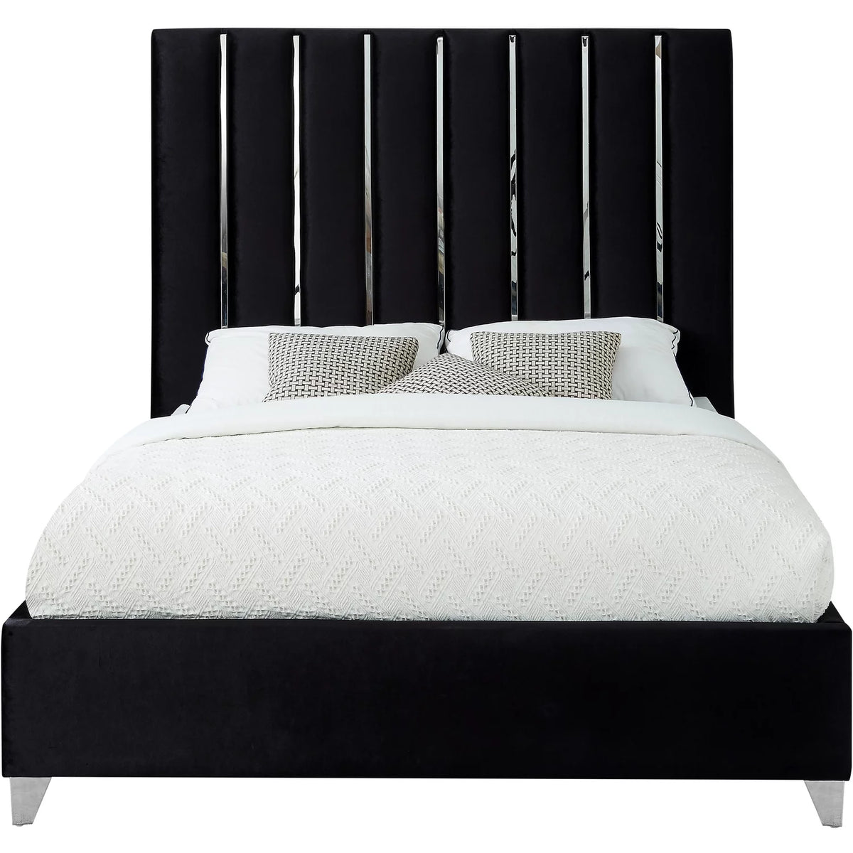 Black Velvet King Bed G346