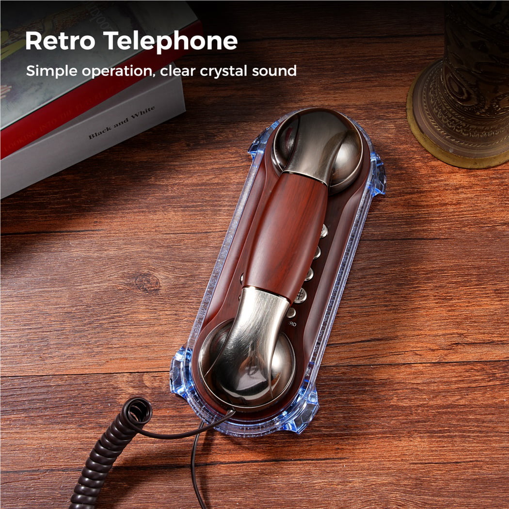 Vintage Wall-Mounted Telephone with Blue Indicator E554