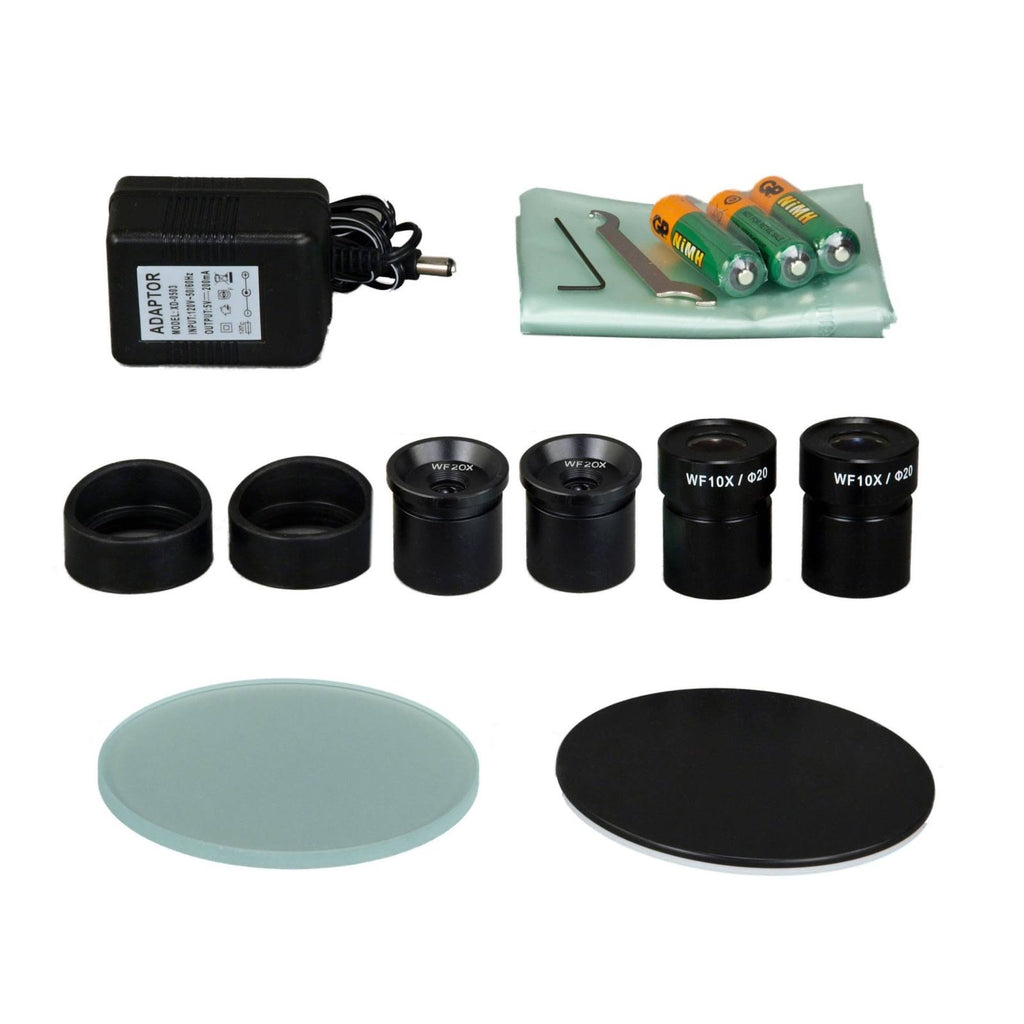 Binocular Stereo Microscope with Dual LED Lights and 1.3MP USB Camera L64864