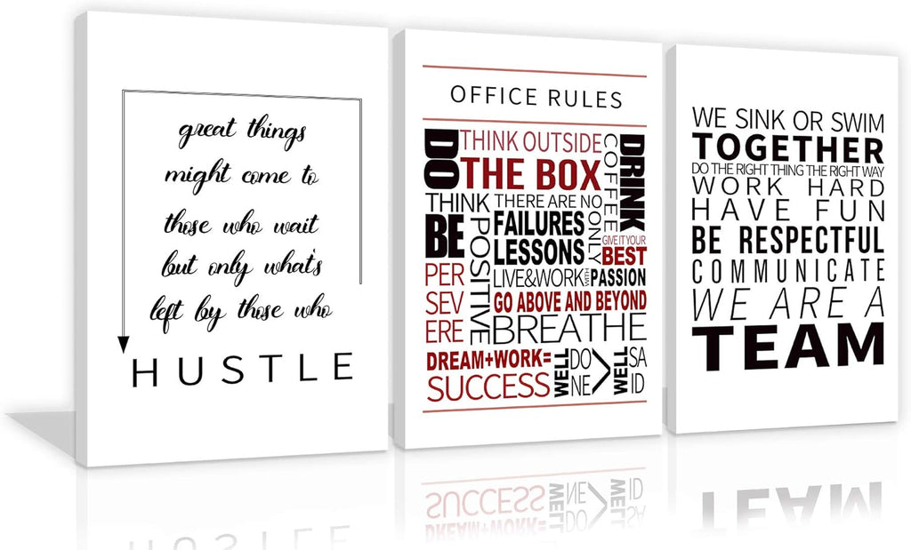 Inspirational Quote Canvas Wall Art 3 Panels 24x36x3 J76870