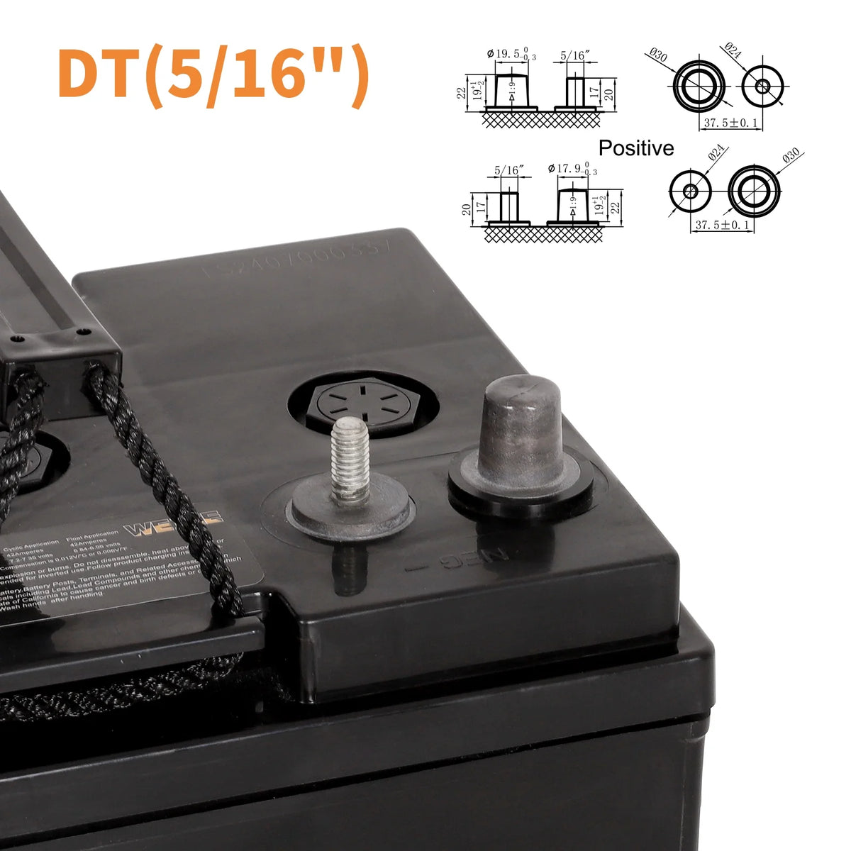 6V 210ah Deep Cycle AGM Battery Q40878