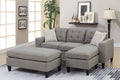 Light Grey Linen-Like Fabric Sectional Sofa Set G570212