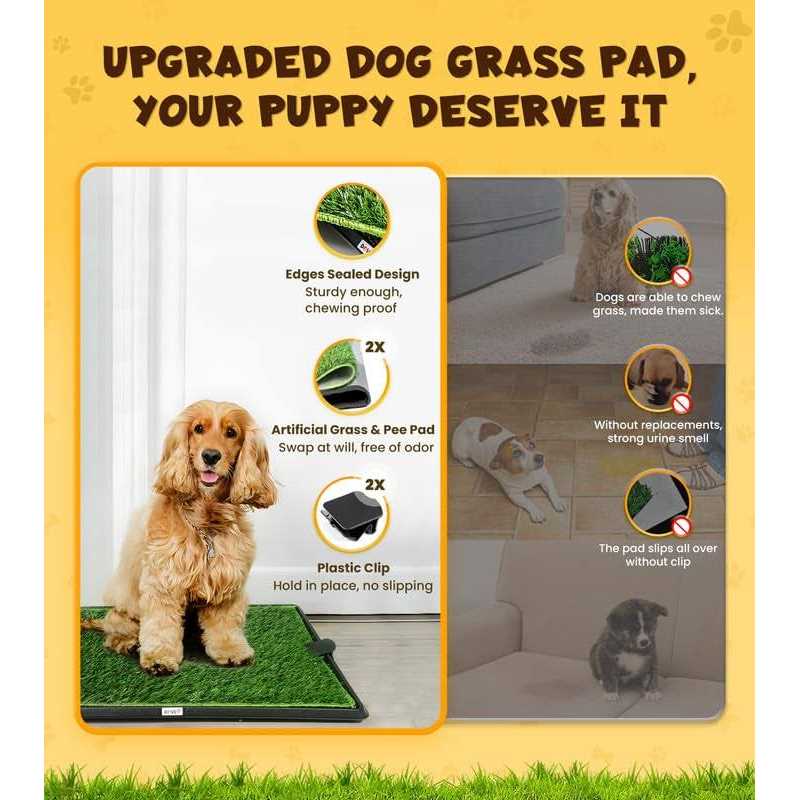 Super Absorbent Dog Grass Pad with Tray L89727