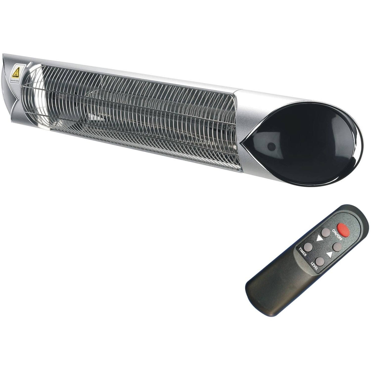 Electric Carbon Infrared Heat Lamp with Remote Control and Adjustable Pole Stand W257739