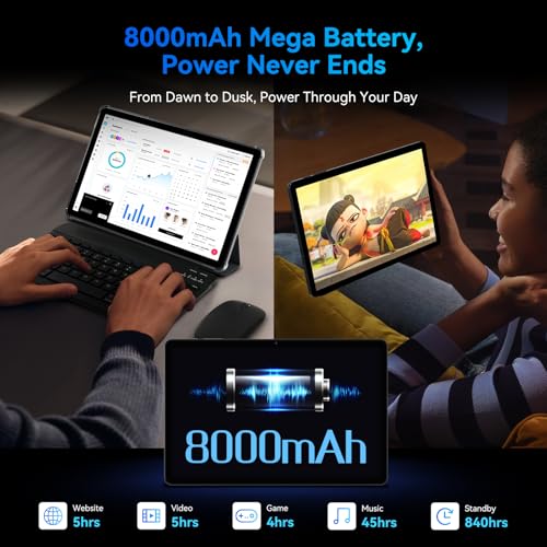 11 Inch Android 15 Tablet with Keyboard Mouse Stylus M9903