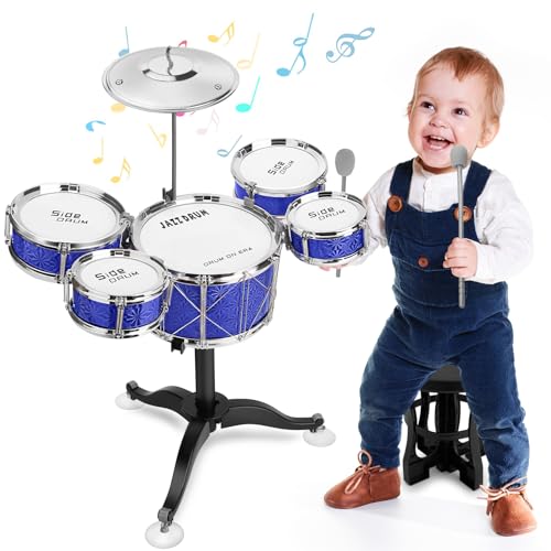Blue 8 Piece Toddler Jazz Drum Kit S2476