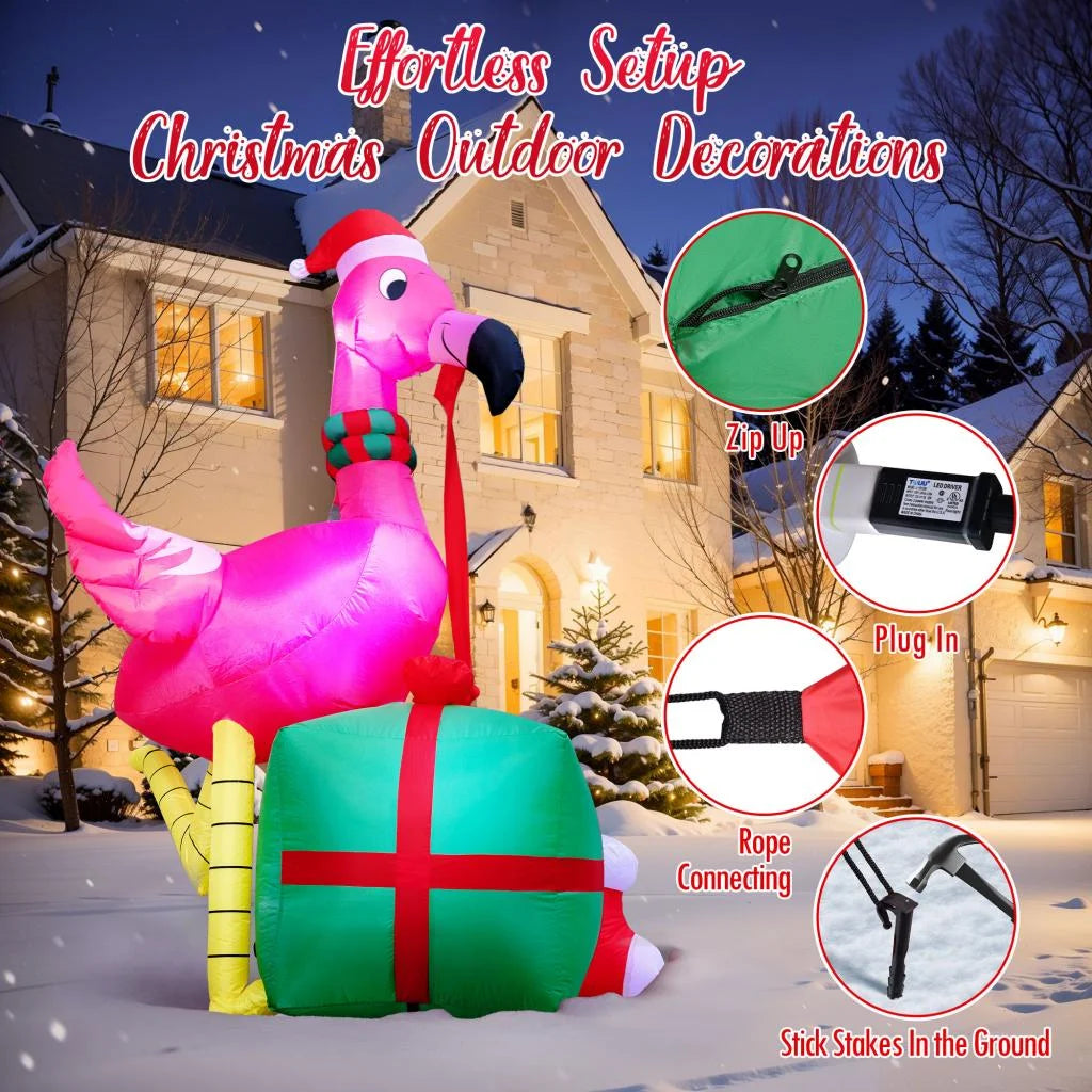 6FT Inflatable Flamingo with Built-in Light G91443